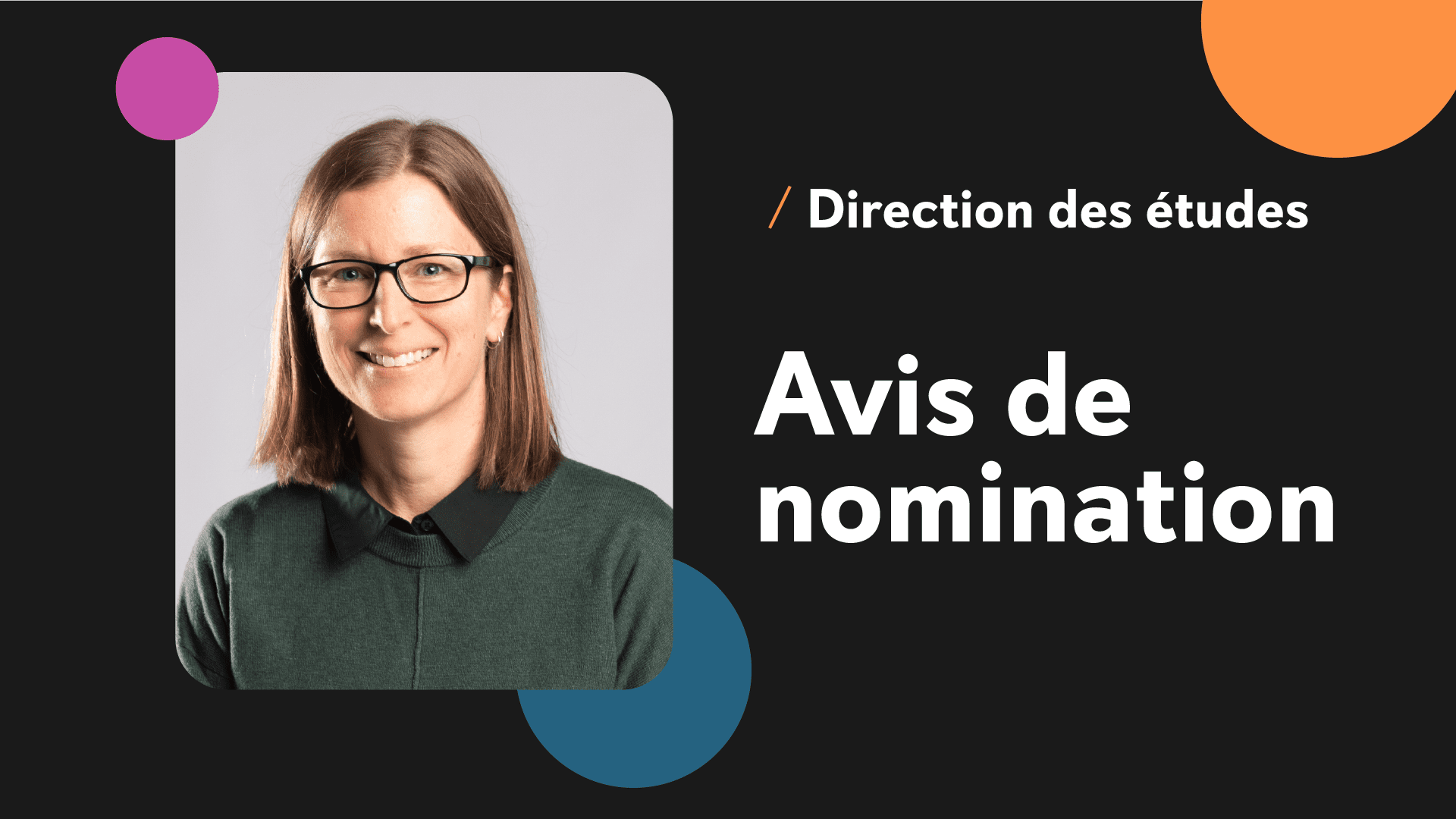 Avis de nomination